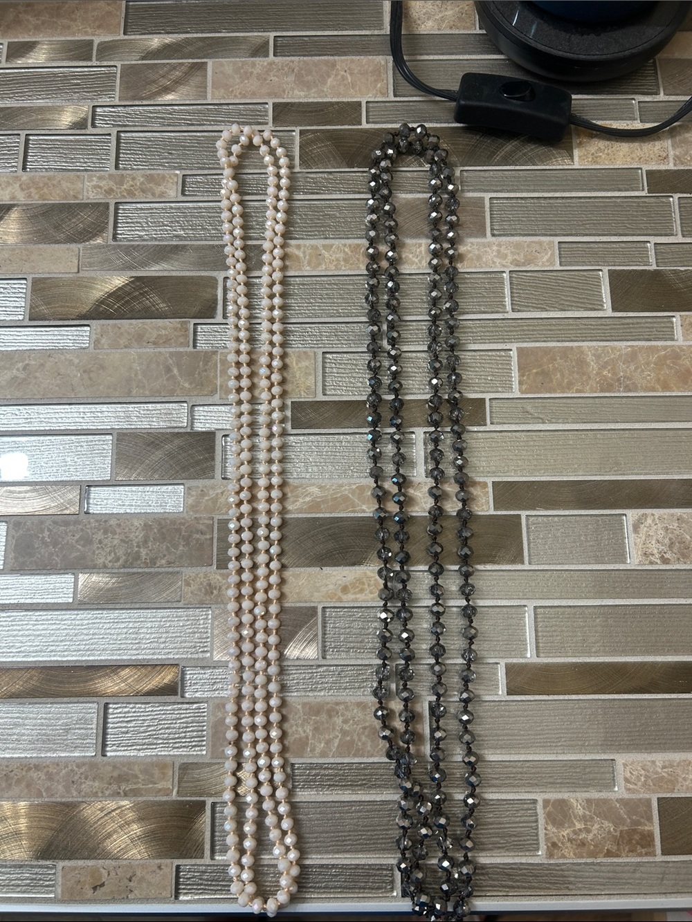 Pearl and Hematite Beaded Necklaces - Double Strand Set